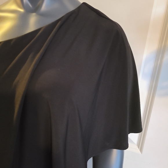 K&M Richards Asymmetric Jumpsuit with Overlay and Rhinestone Shoulder Strap - Picture 10 of 12